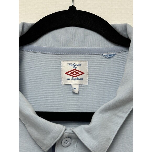 Umbro Team England Polo Shirt Mens Size XL Light Blue Football Soccer World Cup - Picture 4 of 13